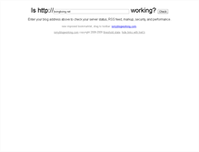 Tablet Screenshot of ismyblogworking.com